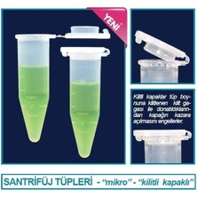 Isolab 078.05.022 Tüp  Santrfüj  Mikro  Kilitli Kapaklı  1.5 ml  Steril 500 Adet