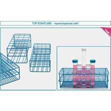 Isolab 079.01.105 Tüp Standı  Epoksi Kaplı Tel  32 Delik  25 mm Tüpler Için 1 Adet