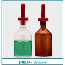Isolab 062.12.050 Şişe  Damlatma  Cam & Şilifli  Şeffaf  50 ml 1 Adet