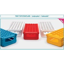 Isolab 079.03.001W Tüp Standı  Katlanabilir  50 Delik  13 mm Tüpler Için  Beyaz 1 Adet