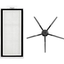 Mija Roborock Q7 Max + T8 Uyumlu 2 Parça Yedek Filtre Fırça Seti Siyah