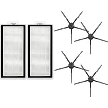 Mija Roborock Q7 Max + T8 Uyumlu 6 Parça Yedek Filtre Fırça Seti Siyah