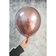 Pekshop Rose Gold Krom Balon Aynalı Balon Roe Gold Renk 10LU