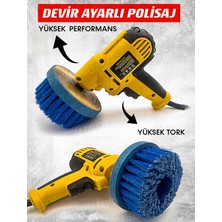 Proxtech Araç, Koltukyıkama 6kademe Devir Ayarlı Zımpara Parlatma Pasta Cila Polisaj Makinası + Fırça Hediye