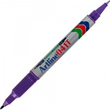 Artline  041T Twin Marker Çift Uçlu Permanent Markör Kalem  0,4-1,0 mm  Mor