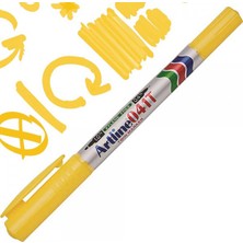 Artline  041T Twin Marker Çift Uçlu Permanent Markör Kalem  0,4-1,0 mm  Sarı