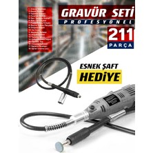 Proxtech  211PCS 450 Watt 6 Kademe Devir Ayarlı Pvc Çantalı Hobi Gravür Seti Mini Taşlama  Esnek Şaft Hediye