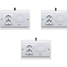 Masfitech Dolap & Tezgah Altı Prizli Aydınlatma 3 Watt (Gün Işığı)