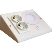 Masfitech Dolap & Tezgah Altı Prizli Aydınlatma 3 Watt (Gün Işığı)