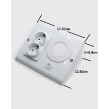 Masfitech Dolap & Tezgah Altı Prizli Aydınlatma 3 Watt (Gün Işığı)