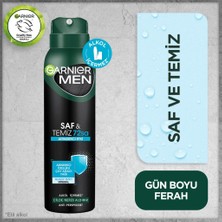 Garnier Men Saf ve Temiz Aerosol Erkek Deodorant 150 ml