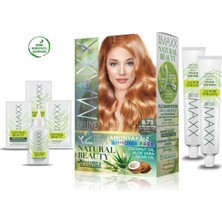 Maxx Deluxe 2 Paket Natural Beauty Amonyaksız Saç Boyası 8.73 Altın Karamel