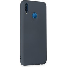 Newface Huawei P20 Lite Kılıf Nano Içi Kadife  Silikon - Gri