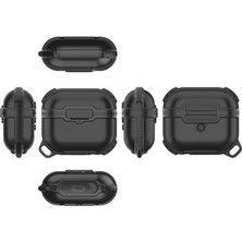 Case 4U Apple Airpods 3. Nesil Silikon 1-1 Su Geçirmez Kılıf Airbag 16 Siyah