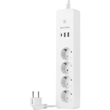 Neutron Akıllı Wi-Fi Destekli 4'lü Akım Korumalı Priz 2 USB Uzatma Kablosu