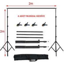 AA Plus Fon Standı Background Stand 2x2 M + 4 Mandal