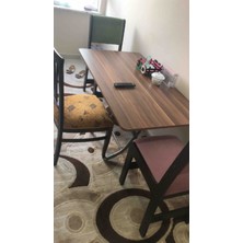 AldaGelsin Ahşap Desenli Katlanabilir Masa