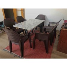 AldaGelsin Mermer Desenli Katlanabilir Masa (70*120)