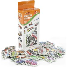 Qussine Mıknatıslı Aktivite Kartları Manyetik Sayılar, Taşıtlar, Hayvanlar, Alfabe  Set 3+ Yaş 4lü Set