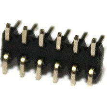 Wozlo 2 Pin 2x6 Pin 6.6mm Uzunluk 2mm Erkek Header Altın Kaplama Smt Tipi - 10 Adet