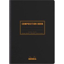 Rhodia Composition Book A5 Çizgili Defter Black 119219C