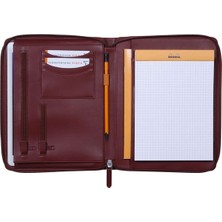 Rhodia A4 Fermuarlı Portföy Burgundy 168107C