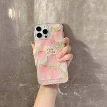 iphone 13 Shockproof Silikon Kılıf Şeffaf Koruma-Pembe(Yurt Dışından)