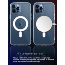 iphone 13 Silikon Kılıf Şeffaf Manyetik Kablosuz Şarj Uygulanabilir(Yurt Dışından)