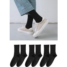 BGK Kadın Siyah Çorap 6'lı Paket – Yüksek Lifli Pamuk, Yumuşak ve Ter Emici Konforlu Günlük Kullanım