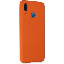 Newface Huawei P20 Lite Kılıf Nano Içi Kadife  Silikon - Turuncu