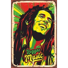 Hayat Poster Bob Malrley Pop Art Retro Ahşap Poster