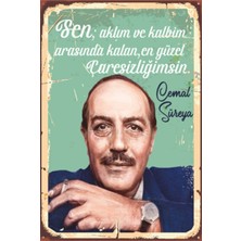 Hayat Poster Cemal Süreya Çaresizliğimsin Retro Ahşap Poster