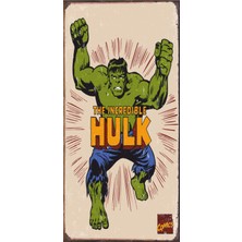 Hayat Poster Hulk Marvel (10 cm x 20 Cm) Mini Retro Ahşap Poster