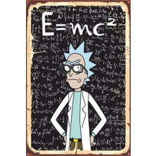 Hayat Poster Emc2 Free Rick Retro Ahşap Poster