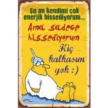 Hayat Poster Enerjik Hissetme Duvar Yazıları Retro Ahşap Poster