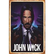 Hayat Poster John Wick Retro Ahşap Poster