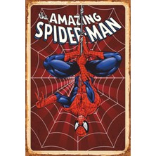Hayat Poster Spiderman Süper Kahramanlar Retro Ahşap Poster