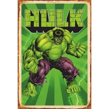 Hayat Poster Hulk Süper Kahramanlar Retro Ahşap Poster