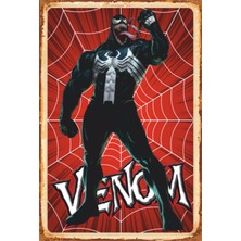 Hayat Poster Venom Süper Kahramanlar Retro Ahşap Poster