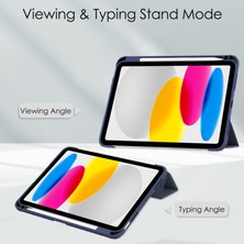 Shin-Wo iPad 10.9'' 10. 2022 Için Manyetik Katlanır Standlı Tablet Kılıfı (Yurt Dışından)