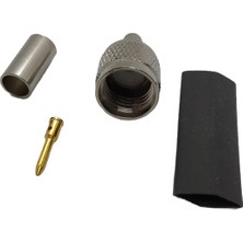 Mini Uhf Erkek Konnektör Seti (Mini Uhf Erkek-Içdiş Sıkmalı Düz Model) (RG58)