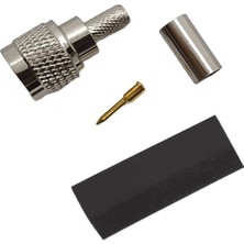 Mini Uhf Erkek Konnektör Seti (Mini Uhf Erkek-Içdiş Sıkmalı Düz Model) (RG58)