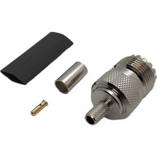 Uhf Dişi Konnektör Seti (Uhf Dişi-Dışdiş Sıkmalı Düz Model) (RG58)