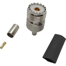 Uhf Dişi Konnektör Seti (Uhf Dişi-Dışdiş Sıkmalı Düz Model) (RG58)