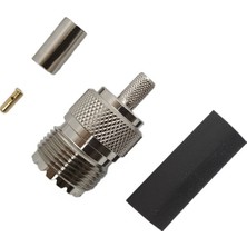 Uhf Dişi Konnektör Seti (Uhf Dişi-Dışdiş Sıkmalı Düz Model) (RG58)
