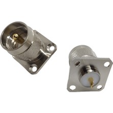 Uhf Konnektör (Uhf Erkek-Içdiş) (Flanşlı 4 Delikli Düz Model)