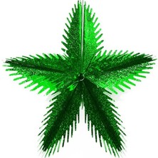 Partioutlet Yeşil Yıldız Çark Süs 3 Boyutlu