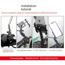 Panada Dönebilen Bisiklet Motosiklet Dikiz Aynası  Telefon Tutucu (Yurt Dışından)