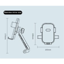 Panada Bisiklet Motosiklet Dikiz Aynası Düşme Önleyici, Sarsıntı Önleyici Navigasyon Telefon Tutucu (Yurt Dışından)
