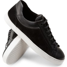 Deery Hakiki Süet Siyah Sneaker Erkek Ayakkabı